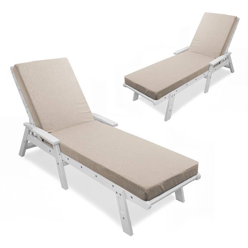 22.4 in W x 71.9 in L x 3.5 in Thickness Outdoor Chaise Lounge Replacement Cushion