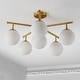 preview thumbnail 17 of 17, SAFAVIEH Lighting Briette Flush Mount - 26" W x 26" D x 15" H