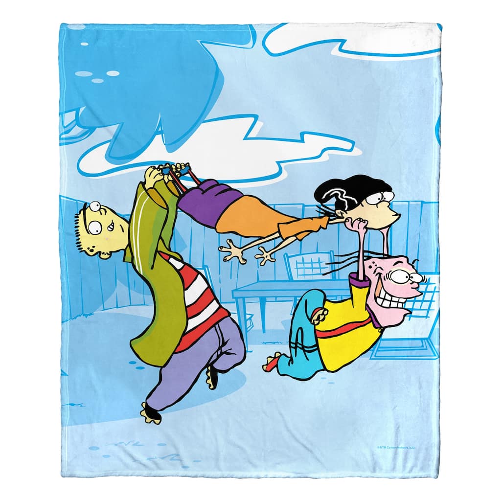 Cartoon Network Ed Edd n Eddy Running Through Silk Touch Throw Blanket