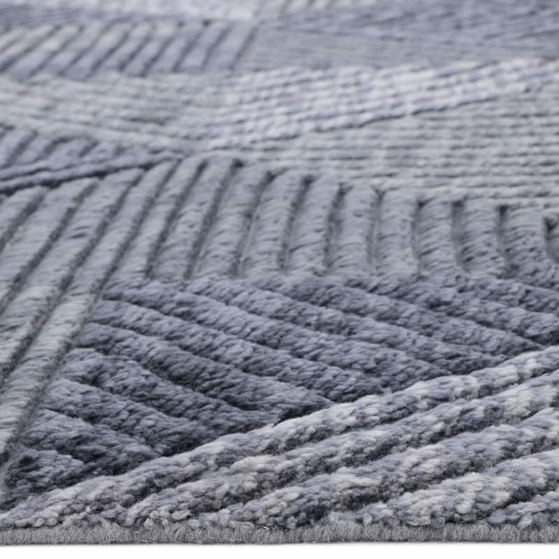 Overton Handmade Modern Contemporary Geometric Area Rug