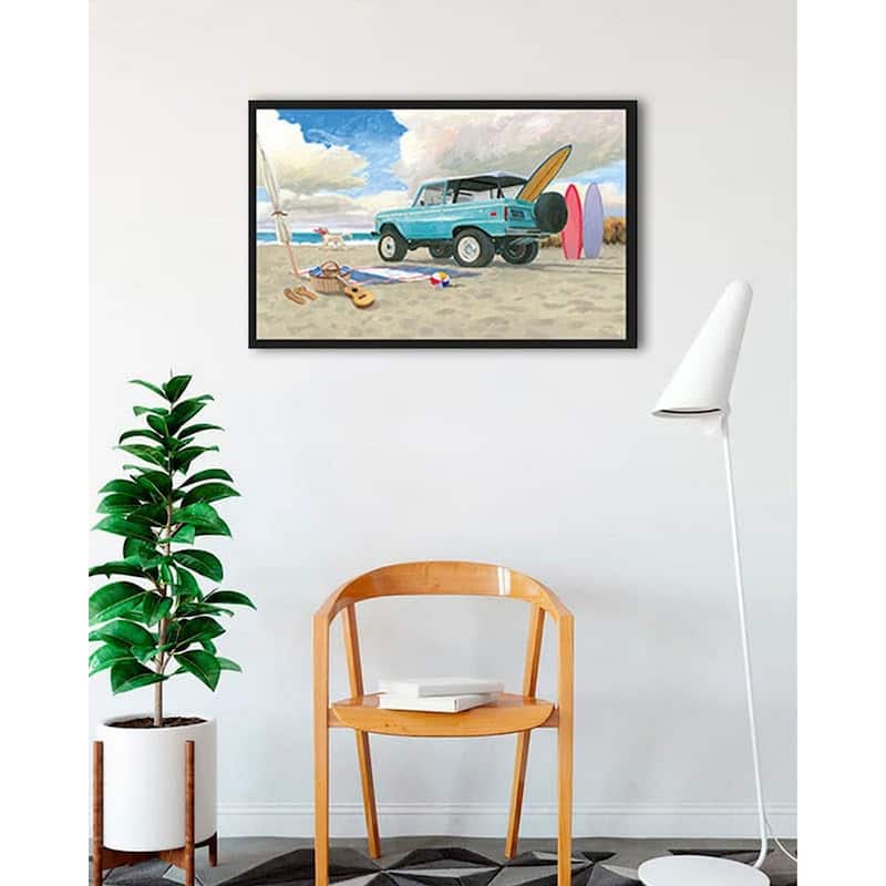 Beach Ride I Framed Poster - 24 x 36 Inch - Black