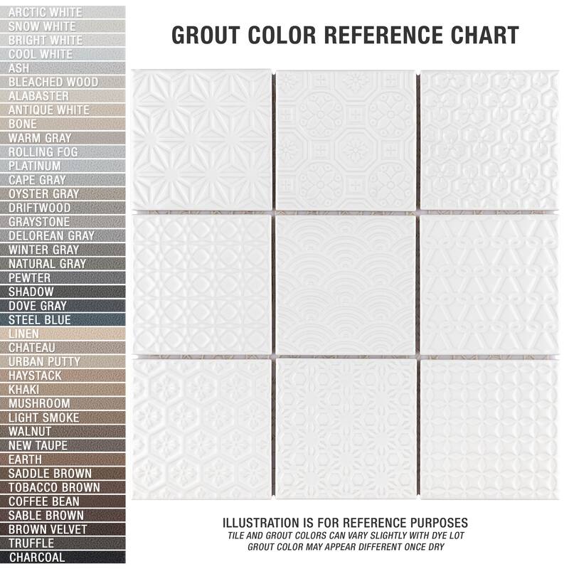 Merola Tile Spirit White 1.63" x 1.63" Porcelain Mosaic Tile