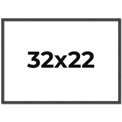 32x22 Frame Brown Solid Wood Picture Frame - Complete Modern Photo