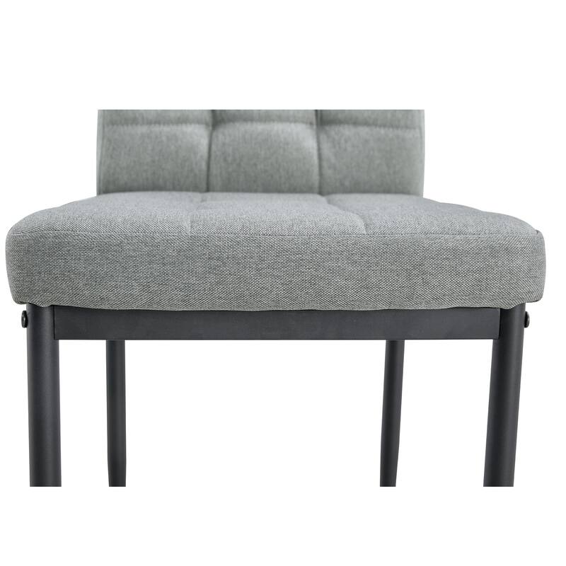 Modern Linen Tufted Dining Chairs Fabric Dining Chairs with Upholstered Seats, for Dining Rooms, Set of 4