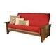 preview thumbnail 15 of 19, Copper Grove Cayenne Rustic Walnut Futon with Suede Mattress