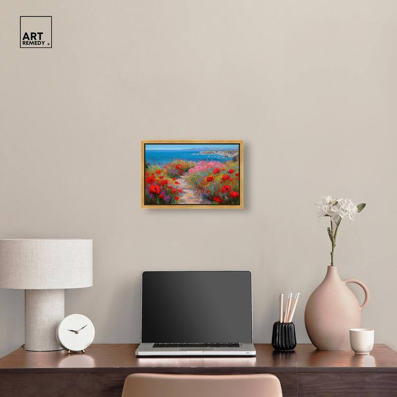 Ocean View Bloom I Canvas by Art Remedy