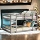 preview thumbnail 2 of 22, Artsy Full Over Full Bunk Bed with Ladder, Solid Construction