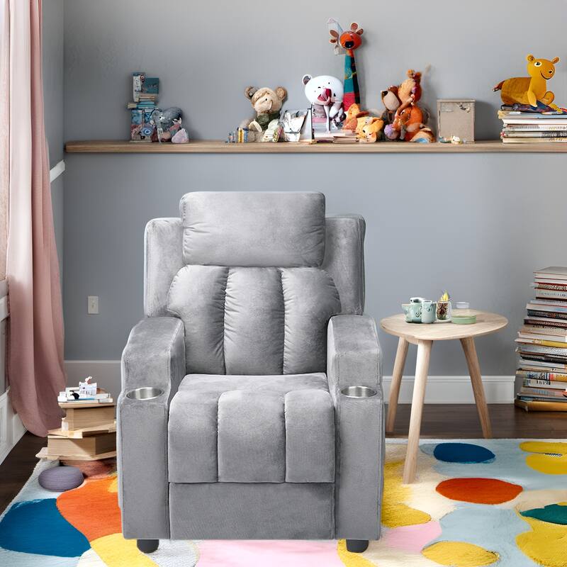 Magic Seats for Superheroes & Princesses, Super Deluxe Kids Recliner with Footrest, Headrest, 2 Cup Holders