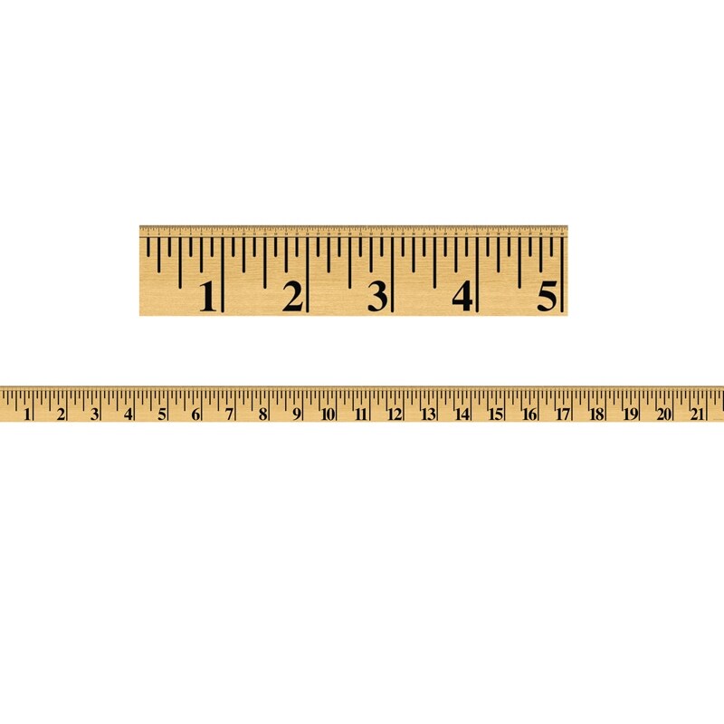 Giant inch clearance ruler