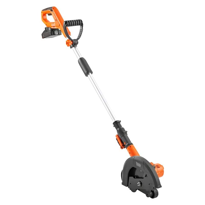 Orange, Black Silver Cordless Edger 9" Blade, 3 Depth Settings - 59" x 11.8" x 7.0"