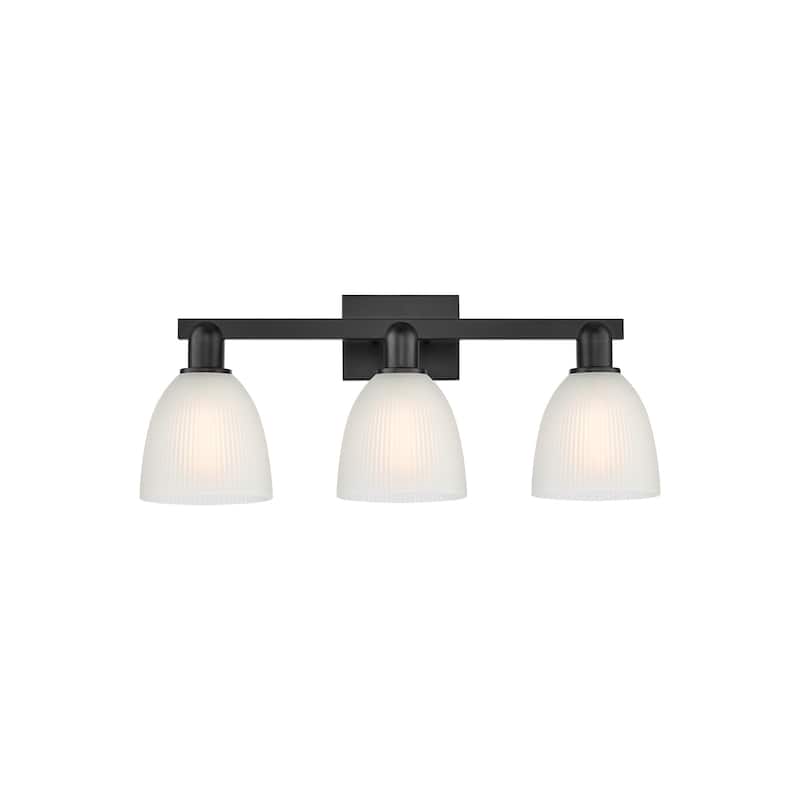 Innovations Lighting 716-3W-11-25 Castile Vanity Castile 3 Light 25" - Matte Black / White