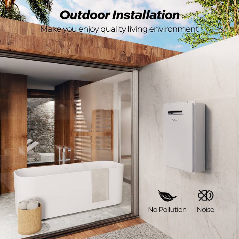 FOGATTI OCS120SNG Natural Gas Tankless Water Heater Outdoor 120000BTU