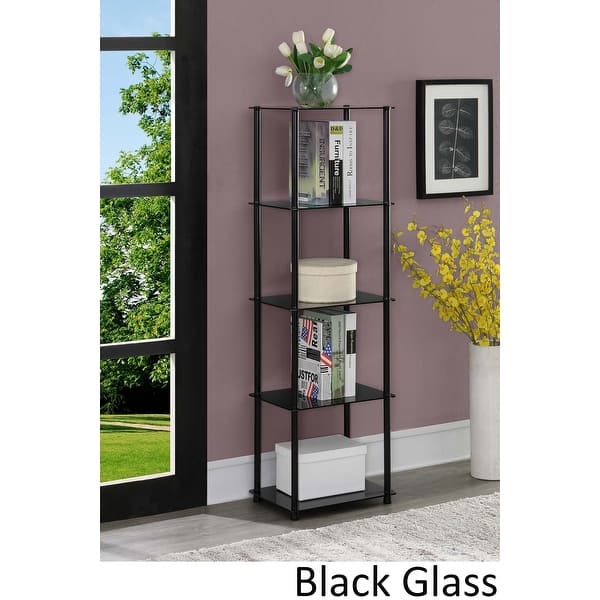 Designs2Go Classic Glass 5 Tier Glass Tower 157010 Glass Finish