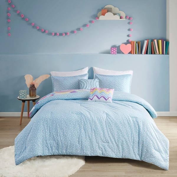 Shop Urban Habitat Kids Lucy Printed Rainbow Cotton Reversible Comforter Set Overstock 31664575 Twin