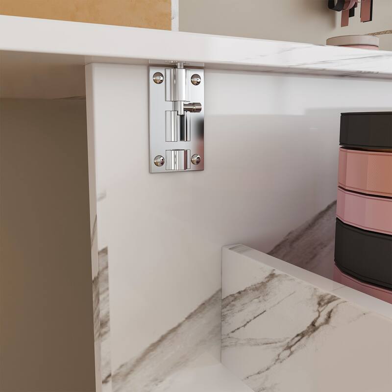 Anmytek Space Saving Folding Sewing Machine Desk with Storage Mobile Craft Table