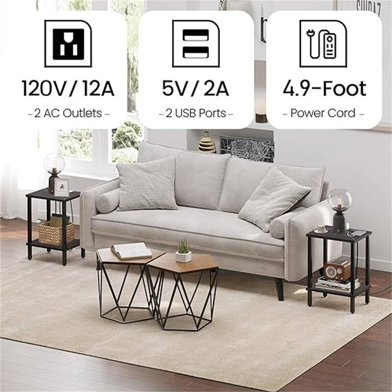 End Table with Charging Station