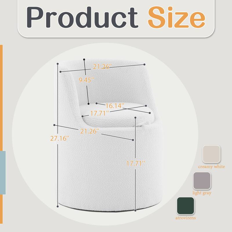 Boucle Make-Up/Vanity Stool, Hiden Storage Space, Stylish Appearance