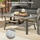 preview thumbnail 25 of 38, HOOOWOOO 5-piece Grey Wicker Chat Set Patio Conversation Set with Swivel Chairs