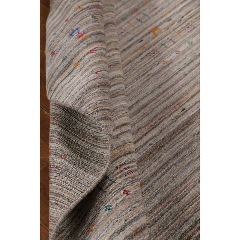 Gabbeh Oriental Area Rug Handmade Wool Carpet - 5'0" X 7'11"