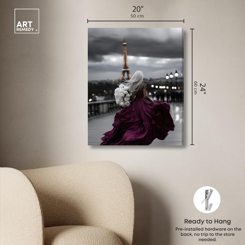 City of Love Canvas by Art Remedy, Gallery Wrapped