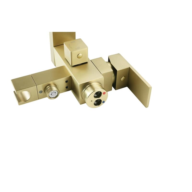 Indigo Home Floor Mounted Roman Tub Faucet with Handshower