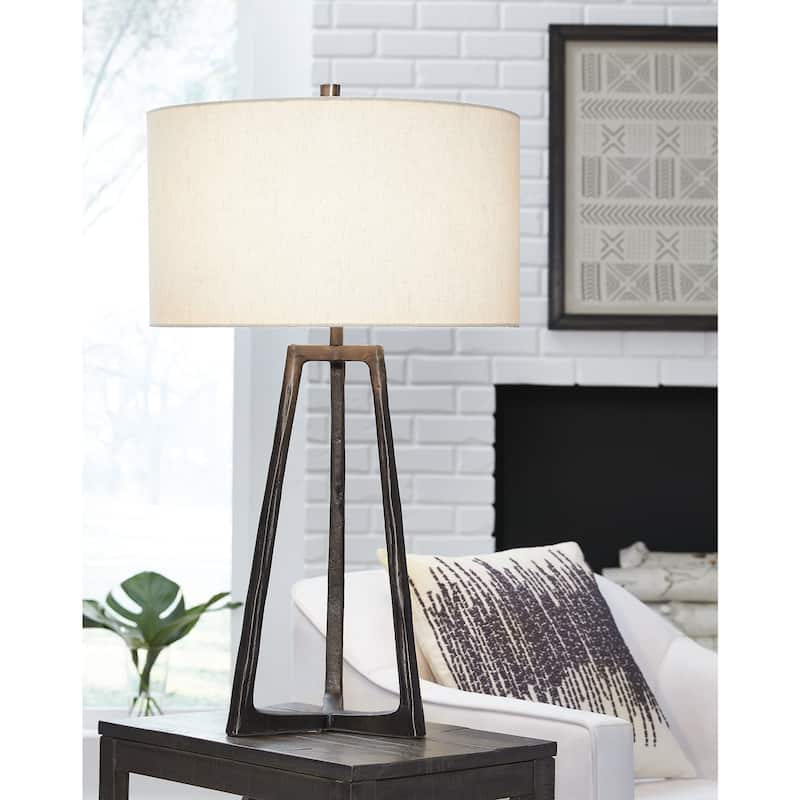 Wynlett Metal Table Lamp - 20"W x 20"D x 35"H - Black