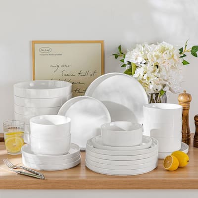 MALACASA LEAH 24-piece Porcelain Dinnerware Set (Service for 6)