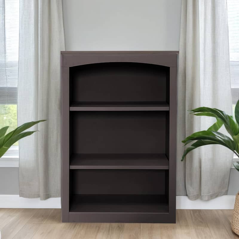 Arch+Haven Unfinished Solid Pine Bookcase - 24x36 Solid Black