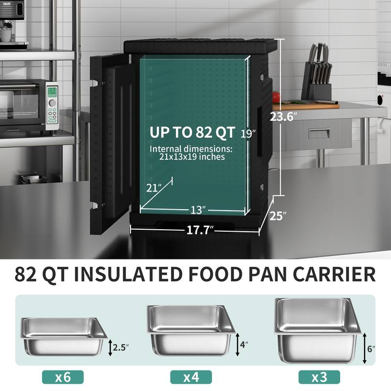 Moasis Food Pan Carrier 90L Food Pan Capacity Food Warmer