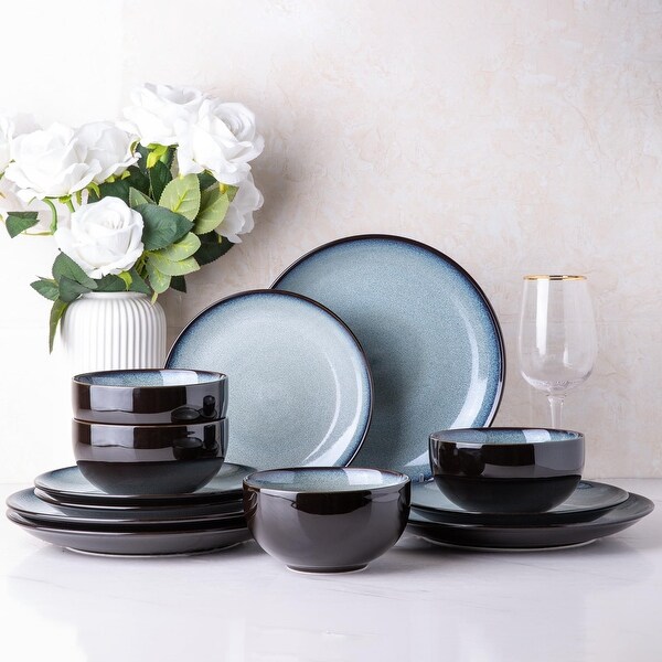 食器 user_748378e5 Ceramic Dinnerware Sets for 4,Stoneware Coupe Plates and Bowls