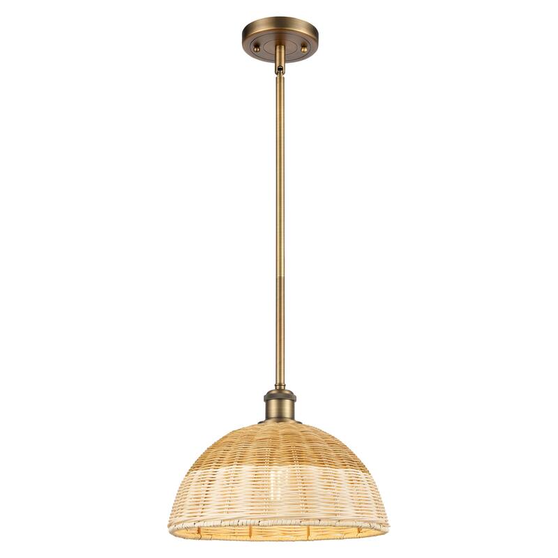 Innovations Lighting Endless Possibilities Ballston - Bristol Natural II - 1 Light 12" Stem Hung Mini Pendant - Brushed Brass