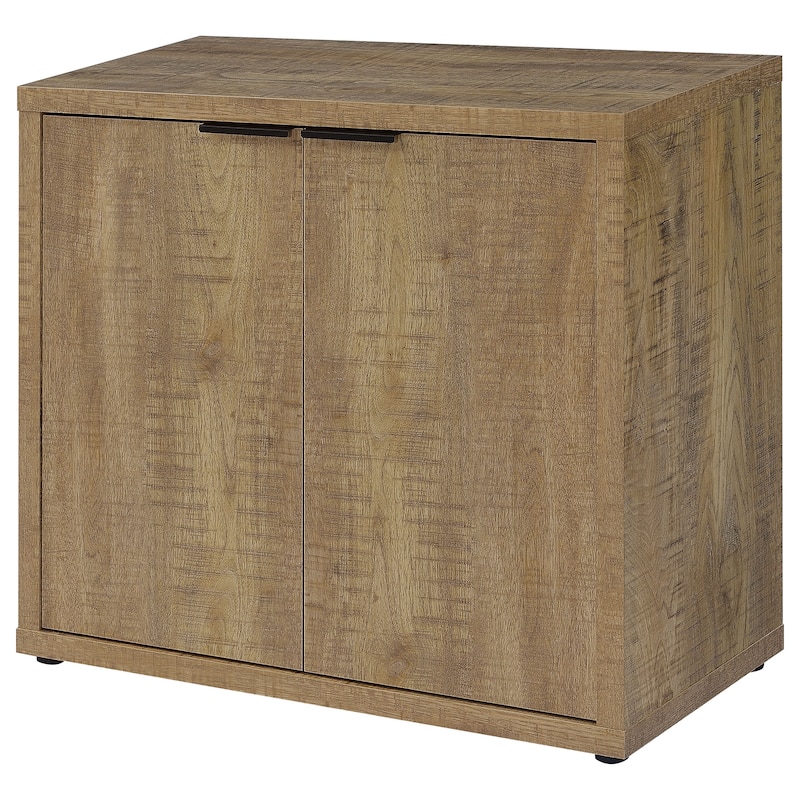 Pepita 2-Door Engineered Wood Accent Cabinet With Adjustable Shelves Mango Brown