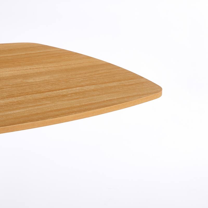 Pedestal Dining Table Round Top MDF and Metal Halloween Style Modern