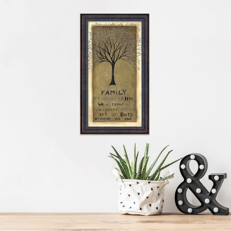 Framed Art Print 'Family Tree' by Cindy Shamp 10 x 17-inch