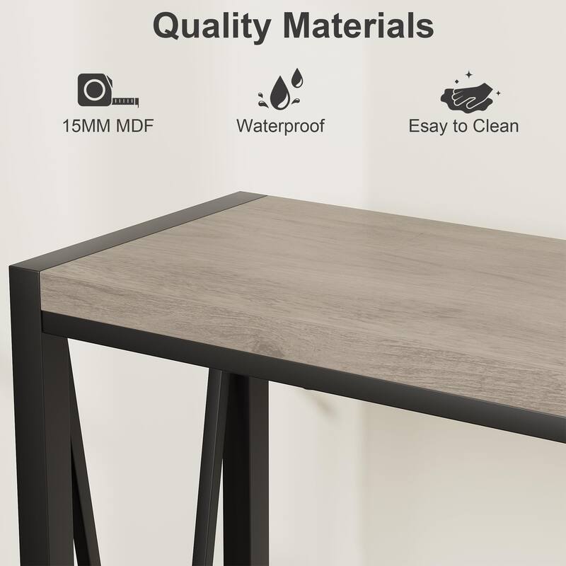 2-Tier Narrow Console Table, Stylish Sofa Side Table for Entryway