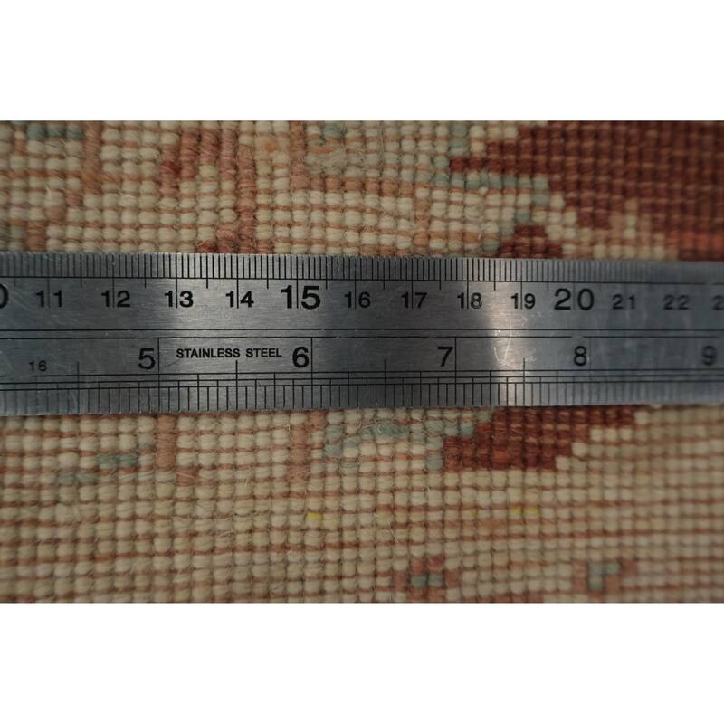 Hand Knotted Oriental 100% Wool Carpet Traditional All-Over Oranges & Rust Ziegler Area Rug - 4' 0'' X 2' 0''