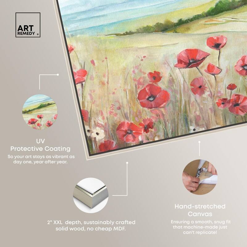 The Poppy Field Canvas by Art Remedy