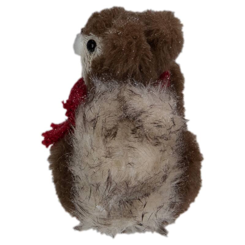 6" Standing Squirrel with Pinecone and Red Scarf Tabletop Christmas Figurine