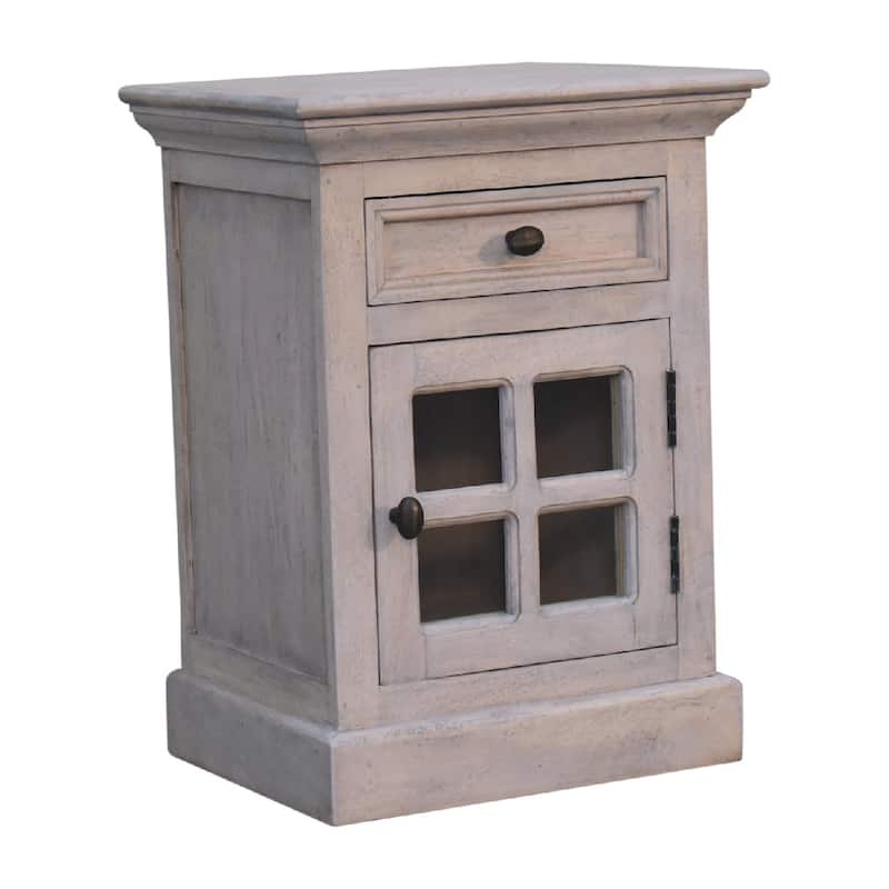 Contemporary Design Drawer Nightstand with Door,Durable And Sturdy
