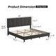 preview thumbnail 16 of 14, Grey Velvet Upholstered Platform Bed Frame with Wooden Slats