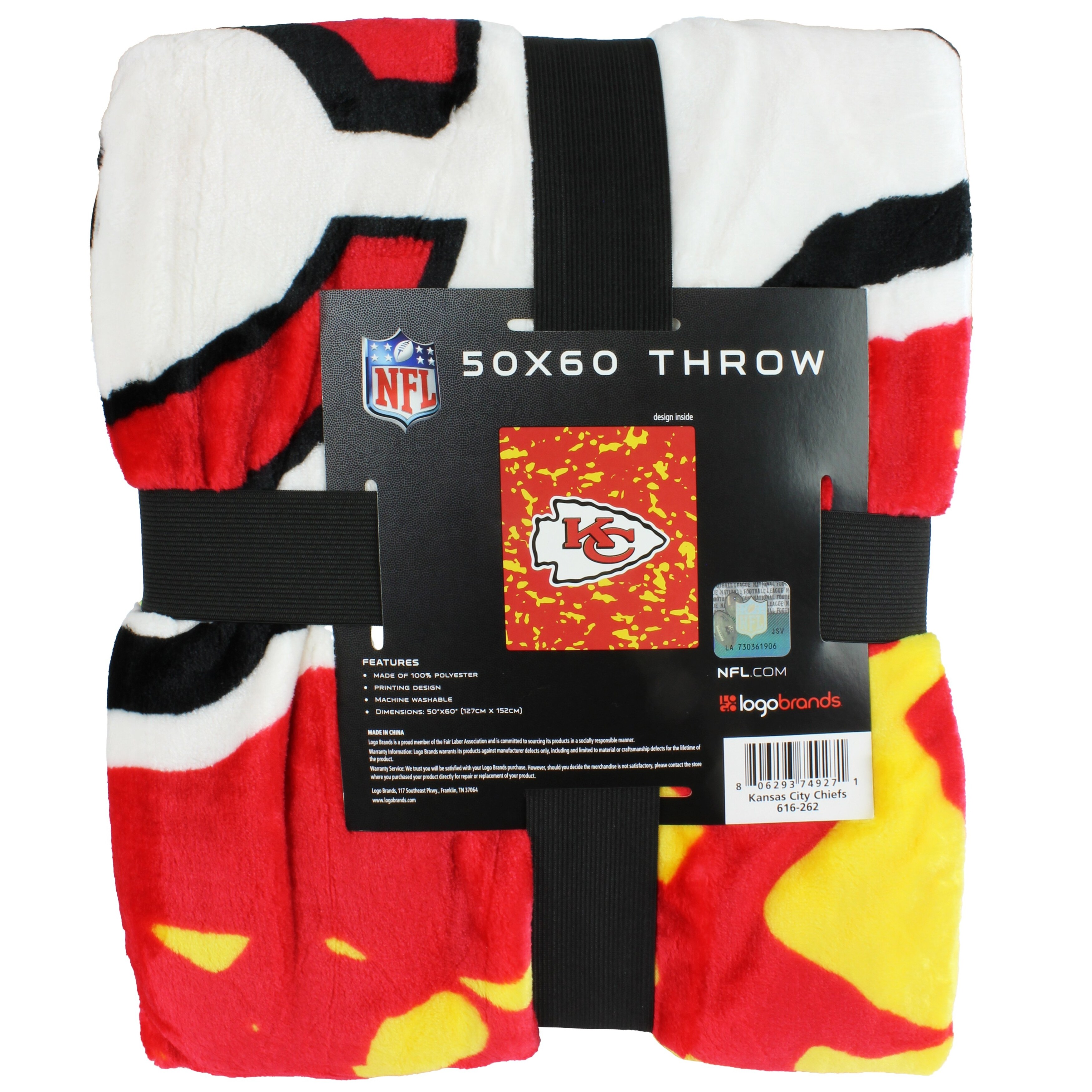 Kansas City Chiefs 50 x 60 Throw Blanket