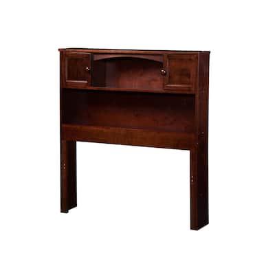 Handmade Twin Headboard - Solid Wood Bed Frame Mount, Storage Shelves, USB Charger, Durable Finish
