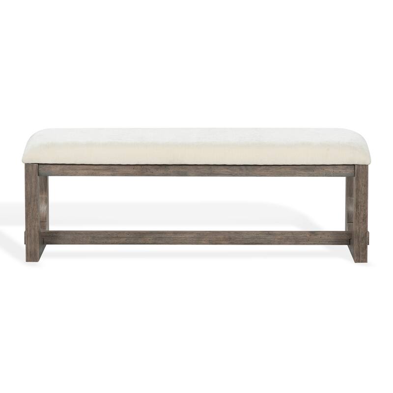 SAFAVIEH Couture Doriella Wood Bench - 51"W x 16"D x 18"H