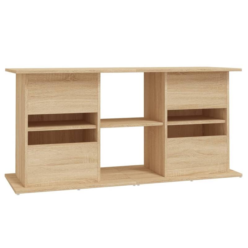 vidaXL Aquarium Stand Sonoma oak Engineered wood 47.6 x 16.1 x 22.8 in - 16.1 x 47.6 x 22.8