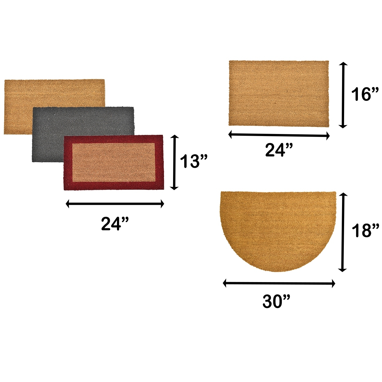 Envelor Coco Coir Door Mat Hand-Woven Coir Loop Welcome Doormat - On Sale -  Bed Bath & Beyond - 32652606