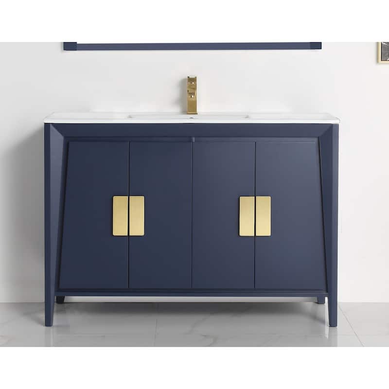 Tennant Brand Melissa Single Sink Bathroom Vanity - 47 Navy Blue