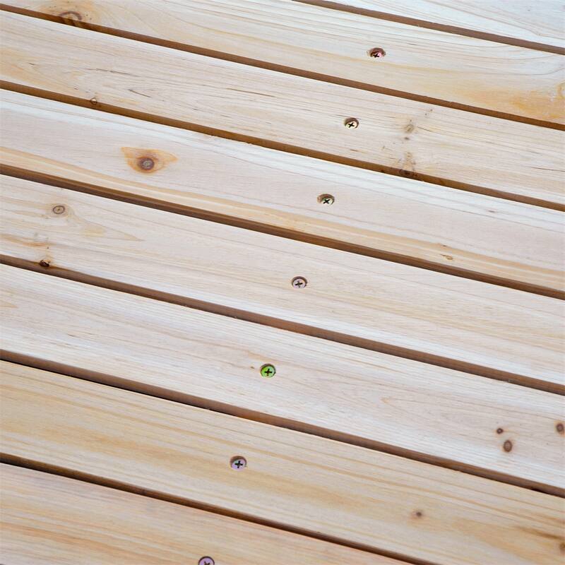 Outsunny Wooden Garden Bridge with Safety Rails,Backyard Footbridge