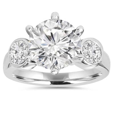 4.00CT Diamond Engagement Ring White Gold Lab Grown