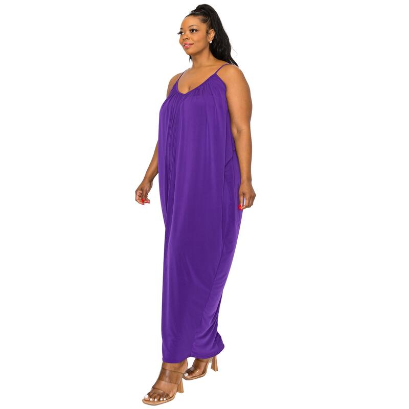 Spaghetti Strap Dresses with Flutter Sleeves Silver Plus Size main image 1