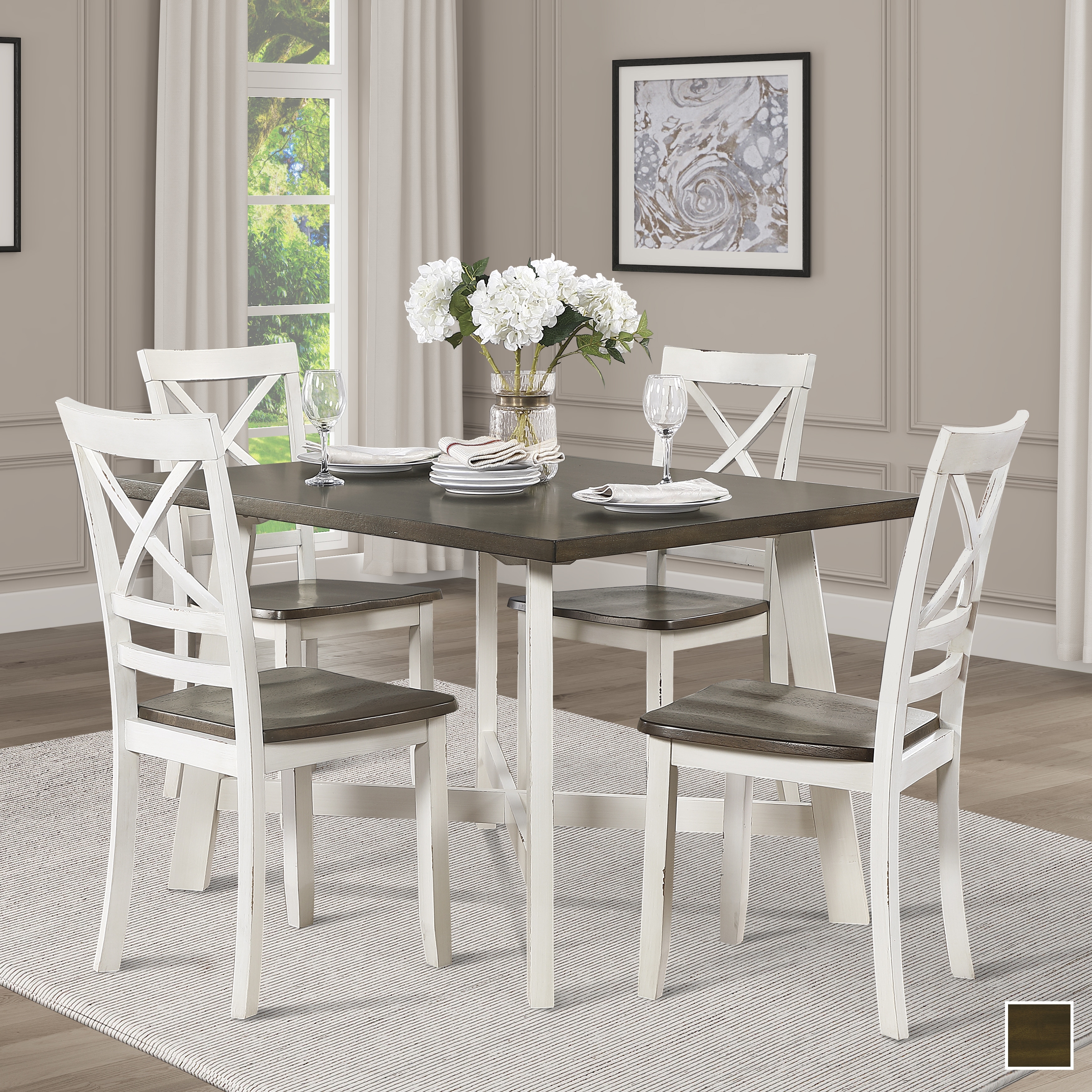 Standard furniture fairhaven 5 piece dining sales table set